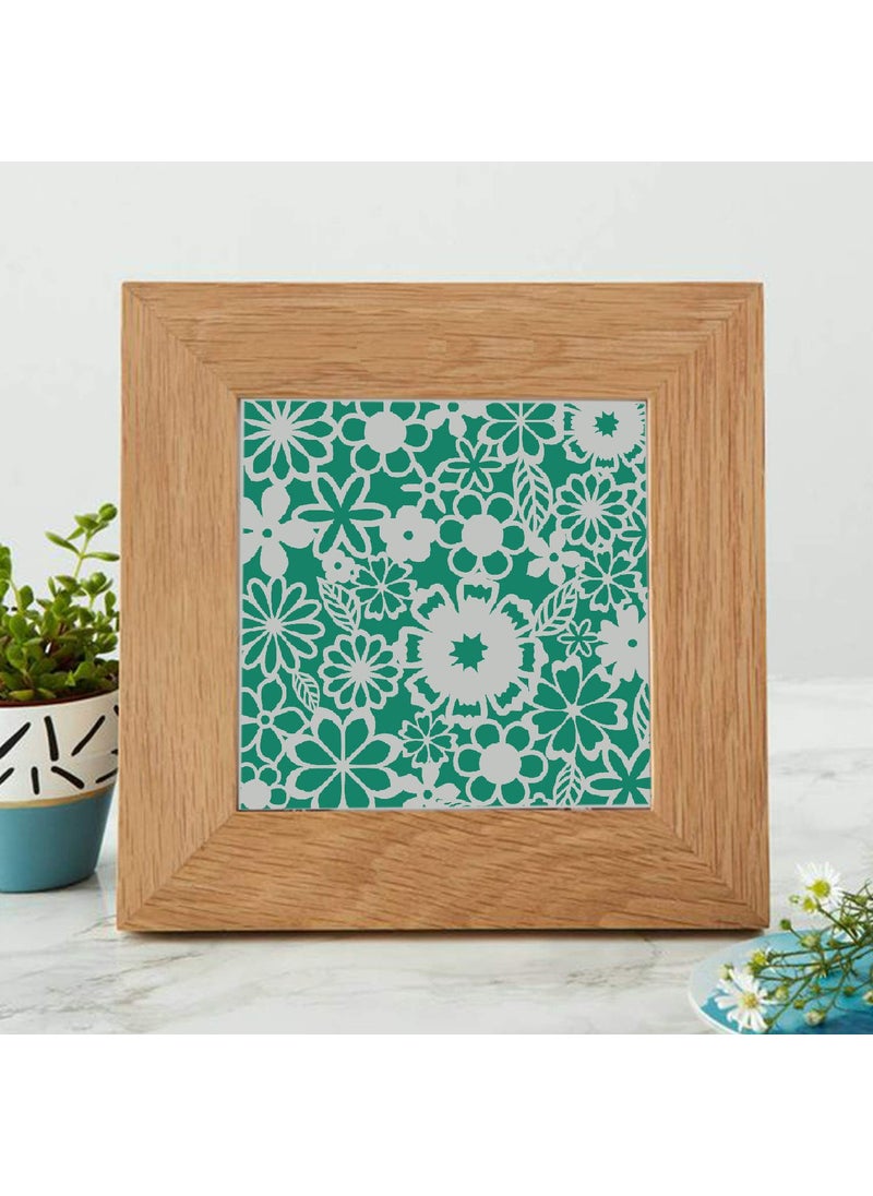 CrafTreat CrafTreat Reusable Flower Stencils for Craft and Art for Adults - Brimming Blooms - Size: 6X6 Inches - Small Flowers Design Stencil for Project - Leaves and Flower Stencil for Fabric  - Image 2