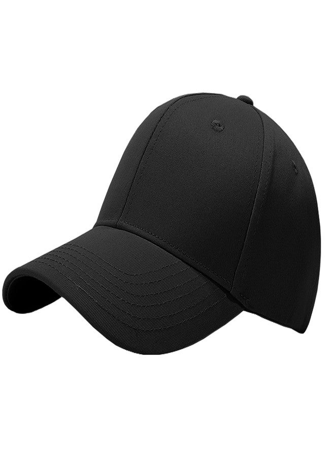 Taeku Baseball Cap Women Men Adjustable Cotton Vintage Golf Dad Hat for Running Outdoor Workouts (Black) - Image 1