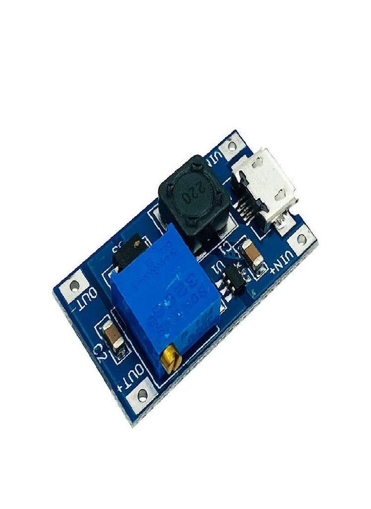 Eckek - MT3608 DC-DC Adjustable Boost Module 2A Boost Plate Step Up Module with MICRO USB 2V-24V To 5V 9V 12V 28V - Image 1