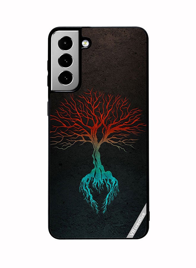 VR CREATIVE Protective Case Cover For Samsung Galaxy S21 FE 5G Tree Design Multicolour - Image 1