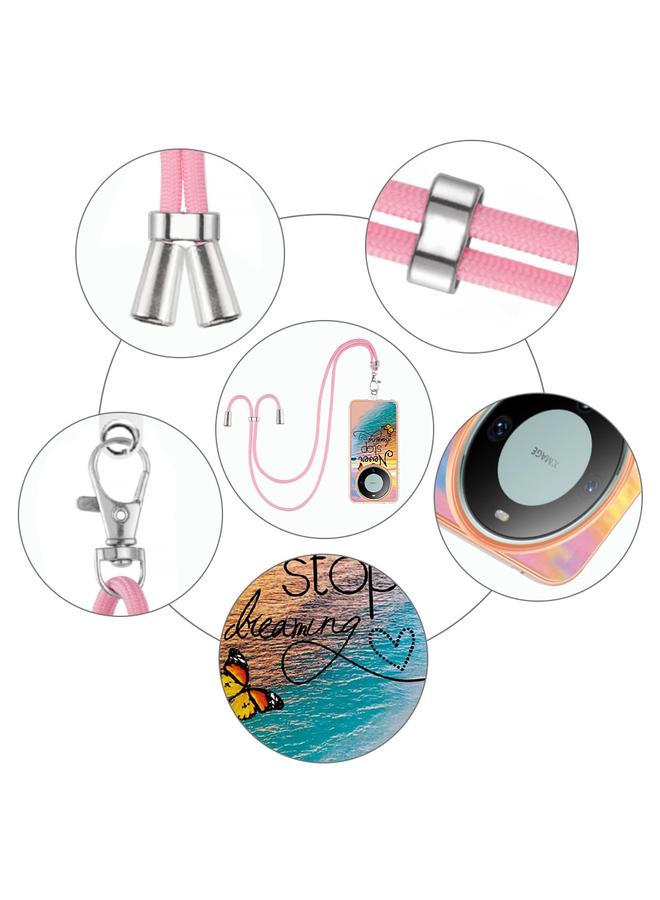 Zaboon Case For Huawei Mate 60 Pro Electroplating IMD TPU Phone Case with Lanyard - Image 4