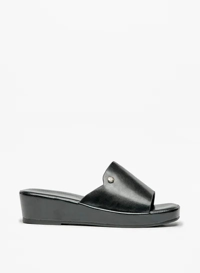 Flora Bella By Shoexpress Womens Solid Slip On Sandals With Platform Heels By Shoexpress
