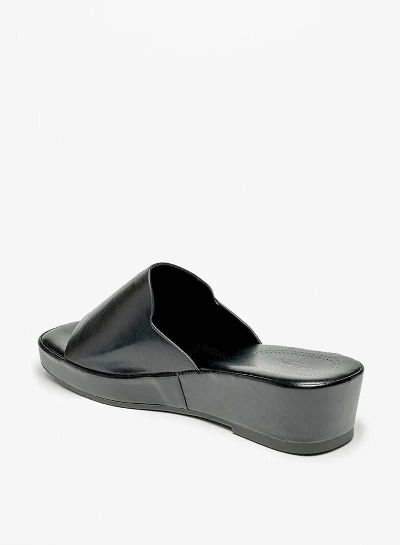 Flora Bella By Shoexpress Womens Solid Slip On Sandals With Platform Heels By Shoexpress