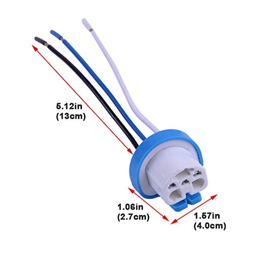 HerMia 9007 9004 HB1 HB5 High Temperature Ceramic Male Wire Harness Extension Socket Adapter Connector Wiring Cable for Headlights Fog Lights (Pack of 2) - Image 5