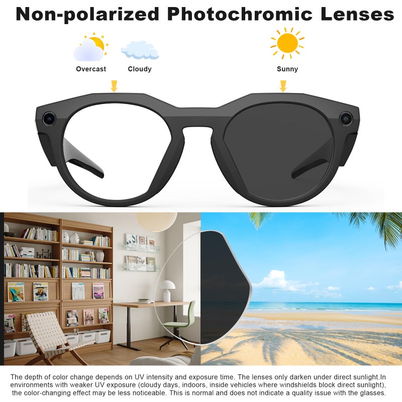 Hexasider Replacement Lenses Compatible with Oakley Meta HSTN OW8002 (51MM) Smart Glasses for Women Men -Options - Image 3