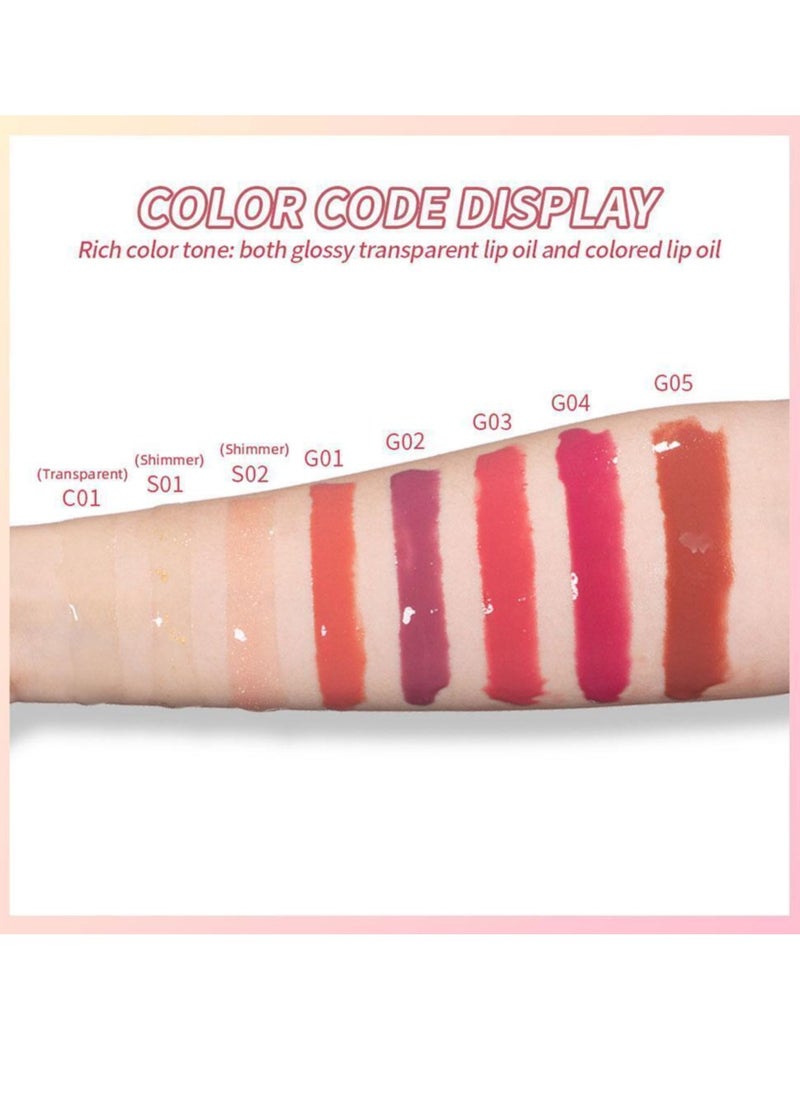 ibcccndc - 6pcs Set Clear Lip Gloss Lipstick Long Lasting Makeup Non Stick and Non Fading Moisturizing Non sticky Lip Makeup Moisturizing Clear and Color Cute Lip Gloss Liquid Lipstick Set 01 - Image 1