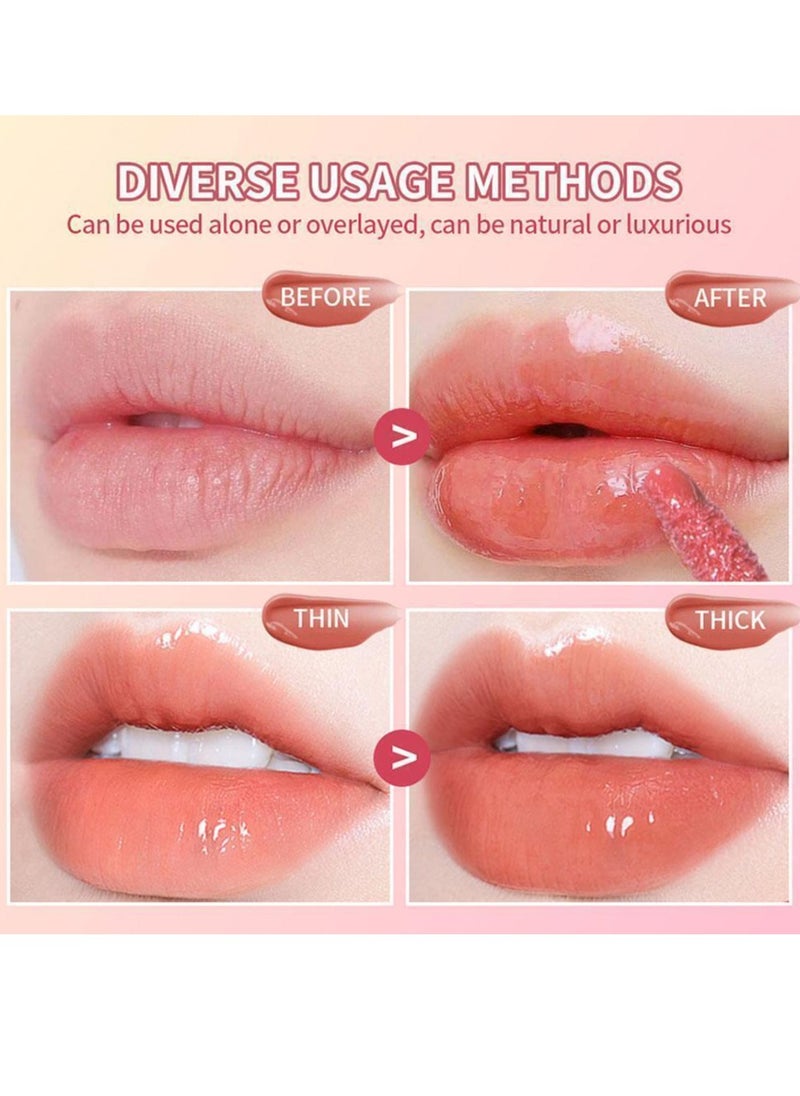 ibcccndc - 6pcs Set Clear Lip Gloss Lipstick Long Lasting Makeup Non Stick and Non Fading Moisturizing Non sticky Lip Makeup Moisturizing Clear and Color Cute Lip Gloss Liquid Lipstick Set 01 - Image 1