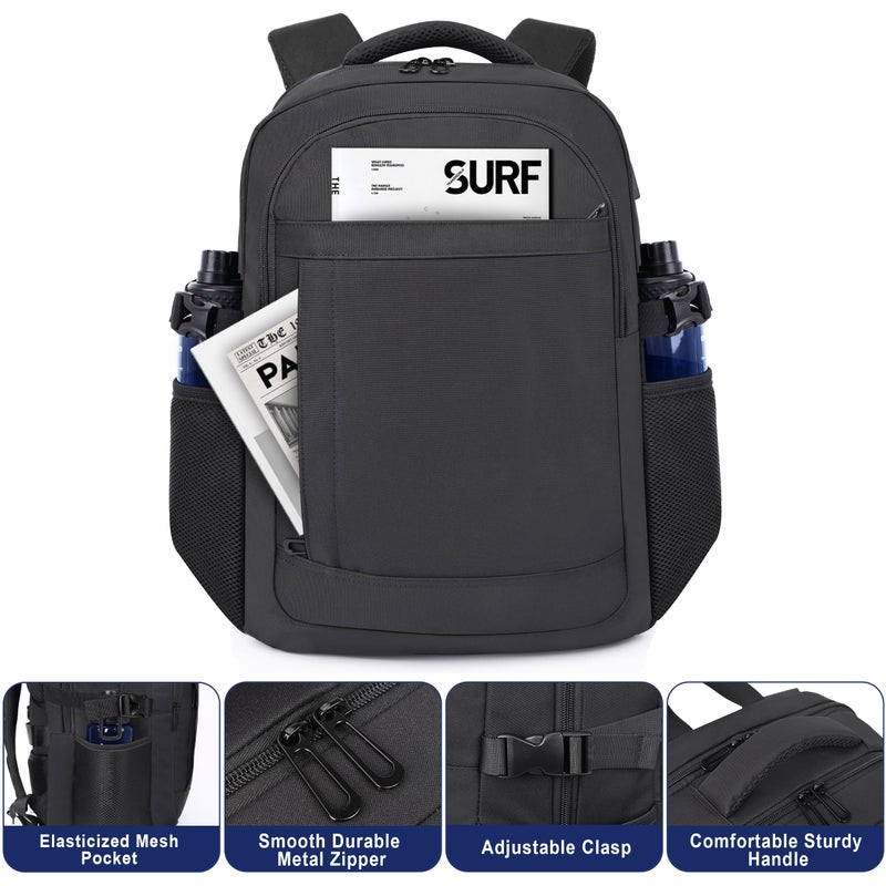 DEYACE Laptop Backpack 17 Inch Large Computer Bag for Men with USB Charger Port 18x14x8 Flight Approved Personal Item Travel Laptop Backpacks - Image 5