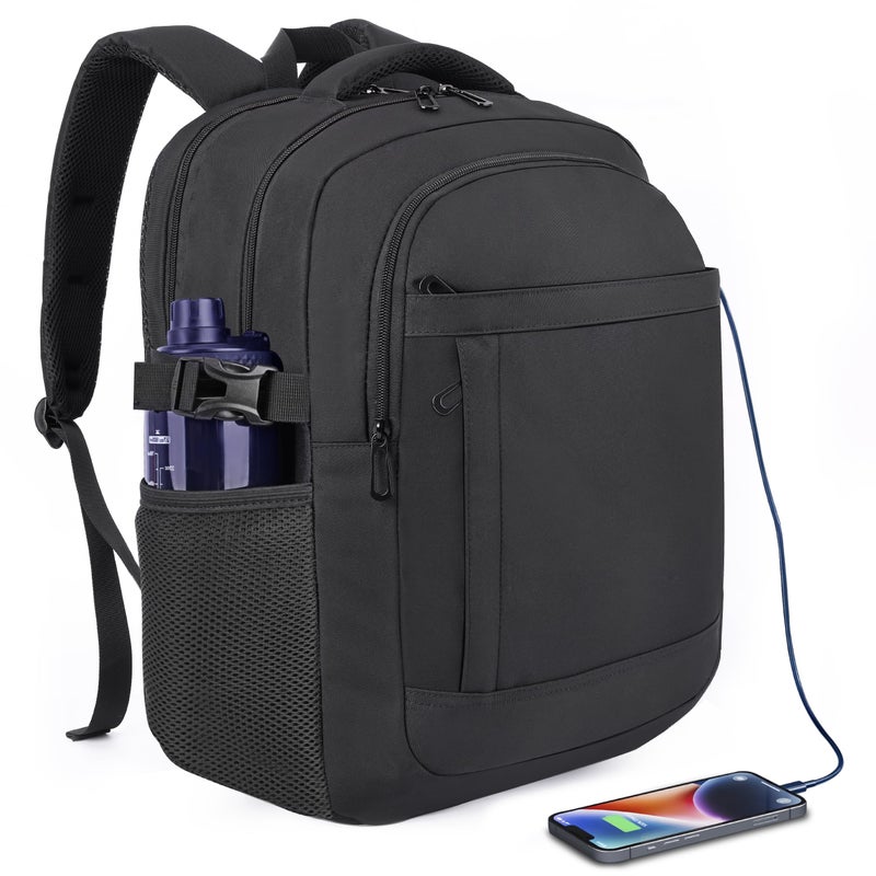 DEYACE Laptop Backpack 17 Inch Large Computer Bag for Men with USB Charger Port 18x14x8 Flight Approved Personal Item Travel Laptop Backpacks - Image 1