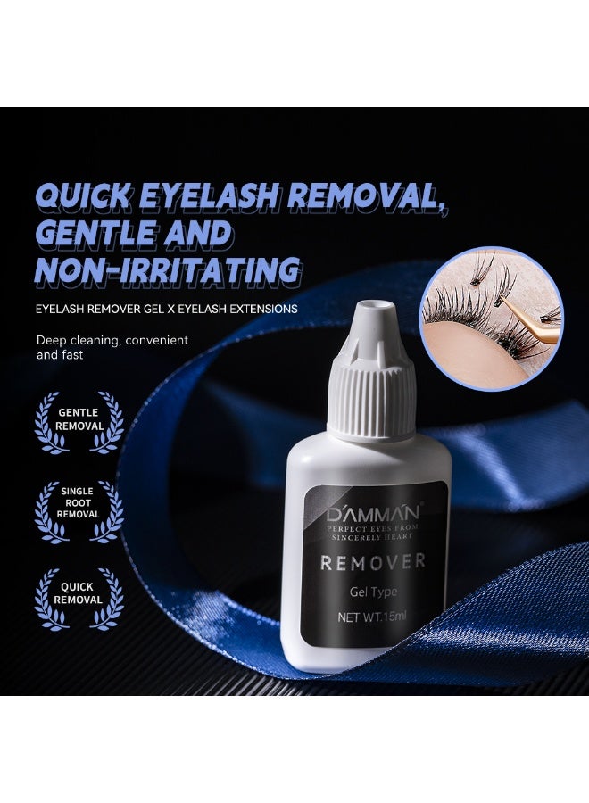 D'AMMA'N DAMMAN Professional Eyelash Extension Remover Gel 15ml – Fast Lash Glue Dissolver for Safe and Gentle Removal of False Eyelashes - Image 3