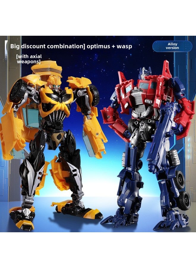 Children's Deformation Play 5 Bumblebee Dinosaur Model Boys Hand Play 6 Car Robot King Kong Hand Play-Color:Cool-Drift (Plastic Edition) 8863-1 - Image 3