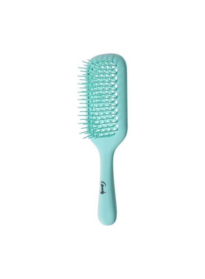 Goody Planet Goody Vented Paddle Brush, Teal - Detangler Comb for Thick, Curly & Fine Hair - Pain-Free Hair Accessories for Women, Men, & Kids - Removes Knots & Tangles - Ocean Rescue Recycled Plastic - Image 2