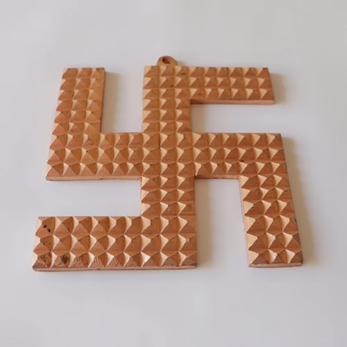 TREE MAISON CORONATING HOMES Vastu Copper Swastik | 6 Inch |Weight-460gm Approx |Satiya Pyramid Door Sign | Vastu Dosh & Nazar Dosh Remedy | Prosperity & Success | Pack of 1 - Image 5