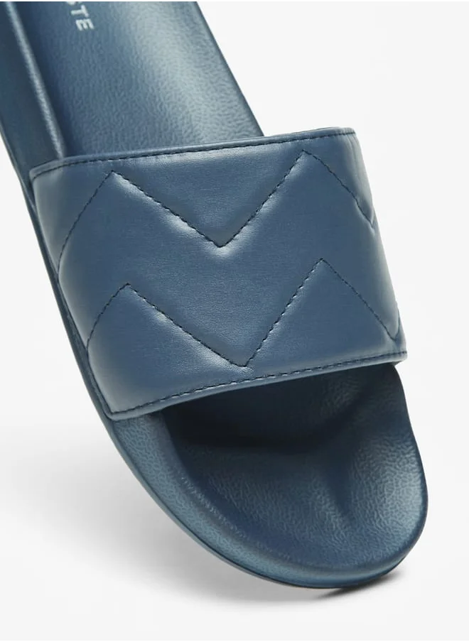 Celeste Womens Quilted Slip-On Slides