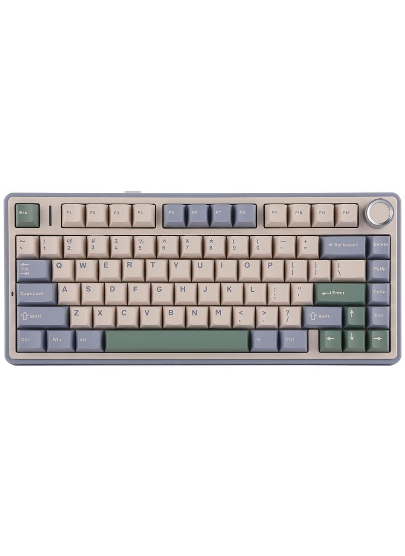 AULA - AULA F75 Wireless Mechanical Gaming Keyboard – 75% Compact Gasket Mount – Tri-Mode Bluetooth 5.0/2.4G/USB-C – Hot-Swappable LEOBOG Reaper Switches – RGB Backlit – Long Battery Life – Ultra-Fast Response for PC/Mac – (Green) - Image 1