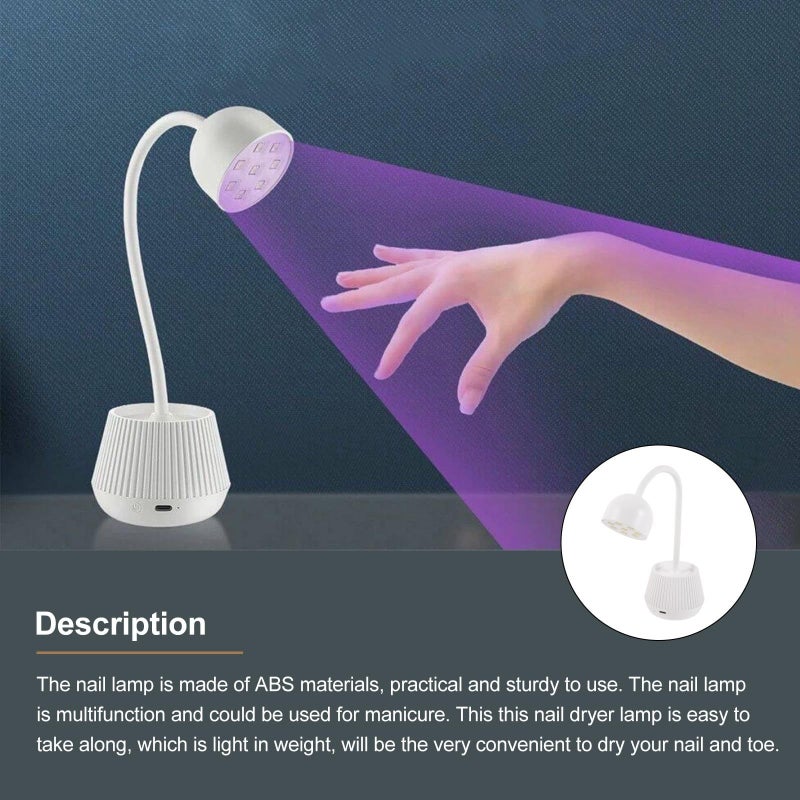 Gooseneck LED Gel Nail Lamp 24W Professional Curing Light for Manicure Home Use - Image 5