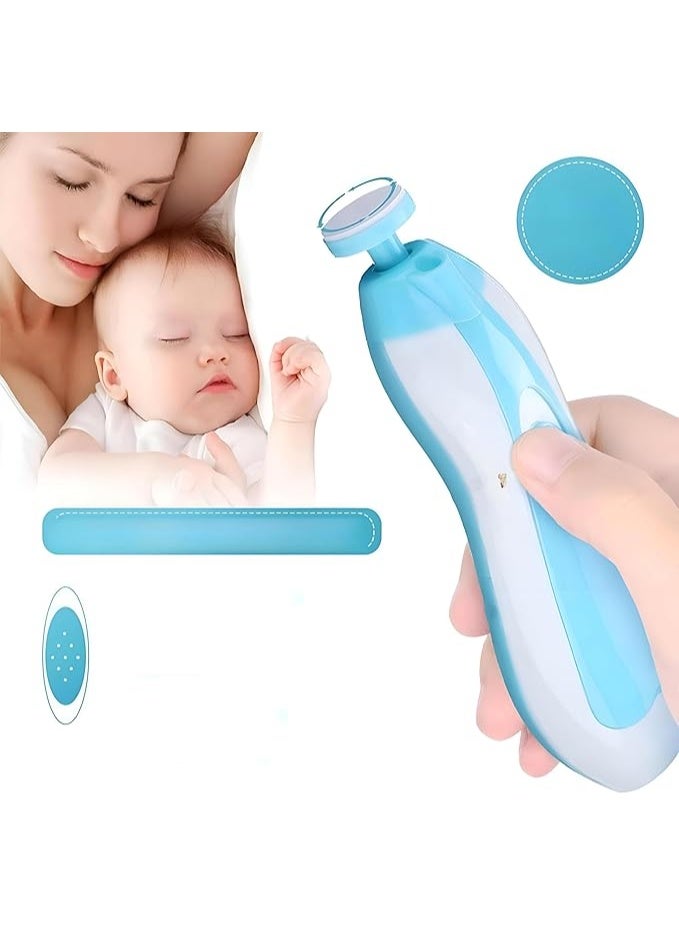 مجموعة أدوات العناية بالأظافر للأطفال، تتضمن مبرد أظافر كهربائي، مقص أظافر، أدوات تشذيب وتزيين أظافر اليدين والقدمين، آمنة للأطفال الرضع والصغار والنساء، مزودة بإضاءة LED و10 رؤوس طحن. - Image 4