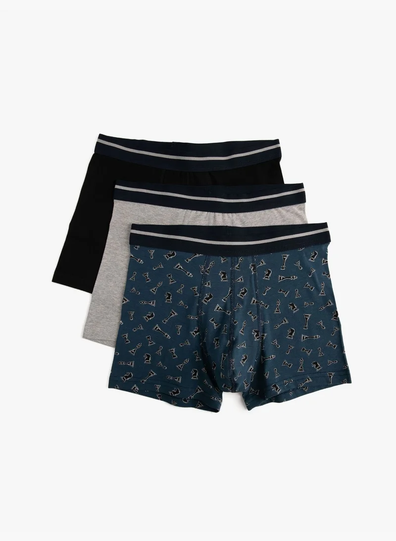 KOTON Game Printed Multicolor 3-Pack Boxer Set