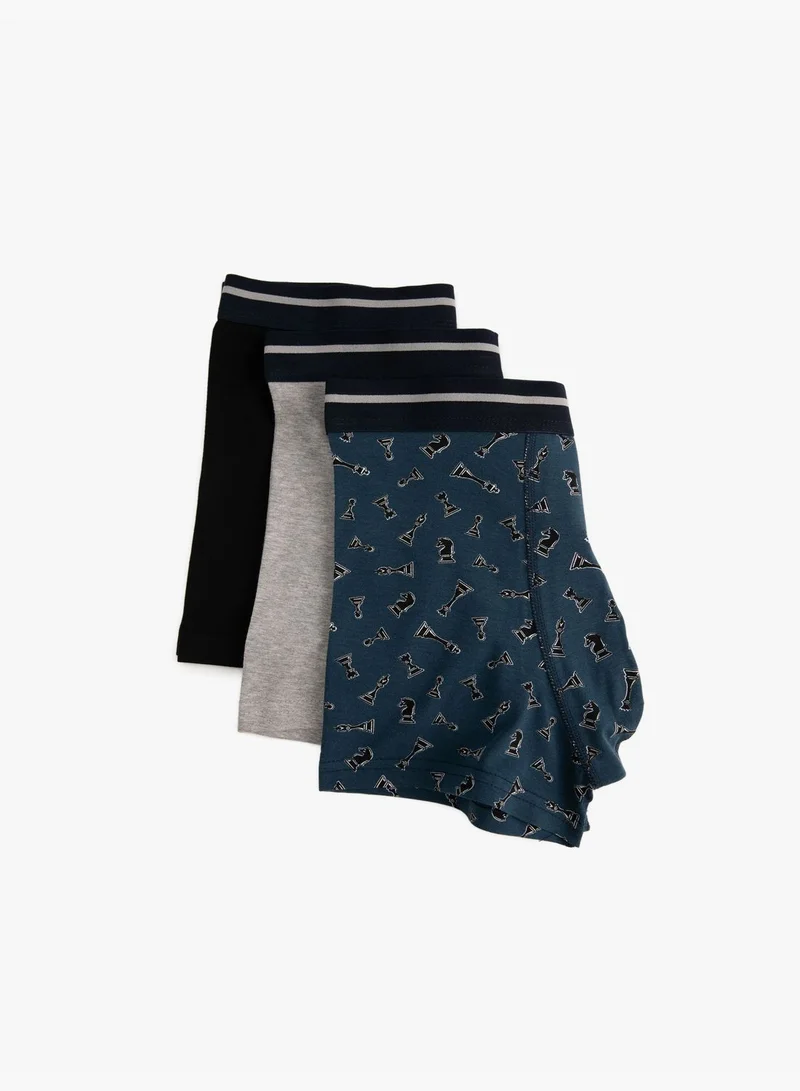 KOTON Game Printed Multicolor 3-Pack Boxer Set
