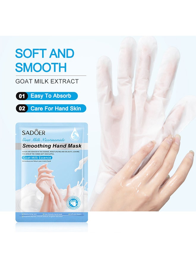 SADOER 5 pack Goat Milk Hand Mask Moisturizing Glove, Hand Peel Mask Exfoliating Gloves, Hand Repair Glove for Dry Hands Treatment, Remove Dead Skin, Rough Skin  - Image 2