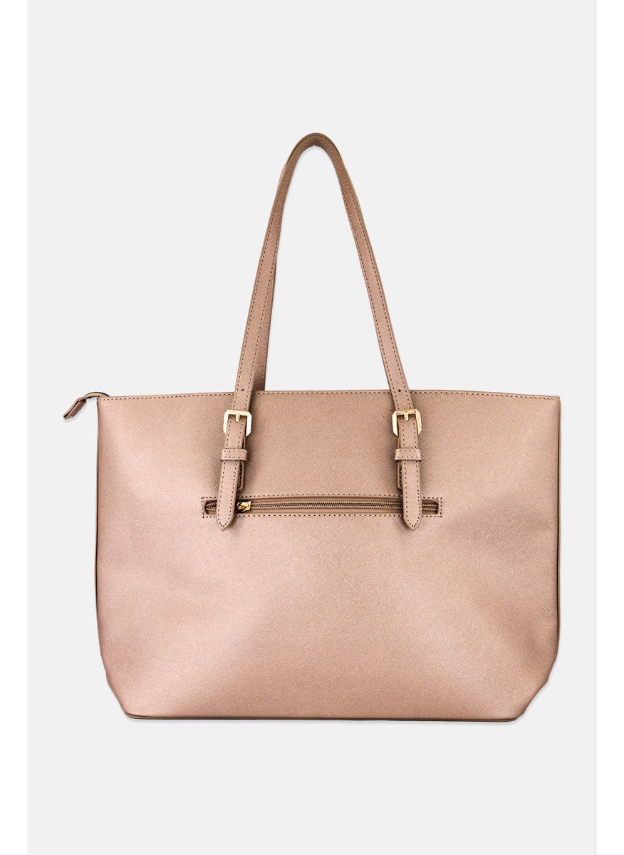 Kathy Ireland Women Brand  Logo Handbag, Bronze  - Image 2