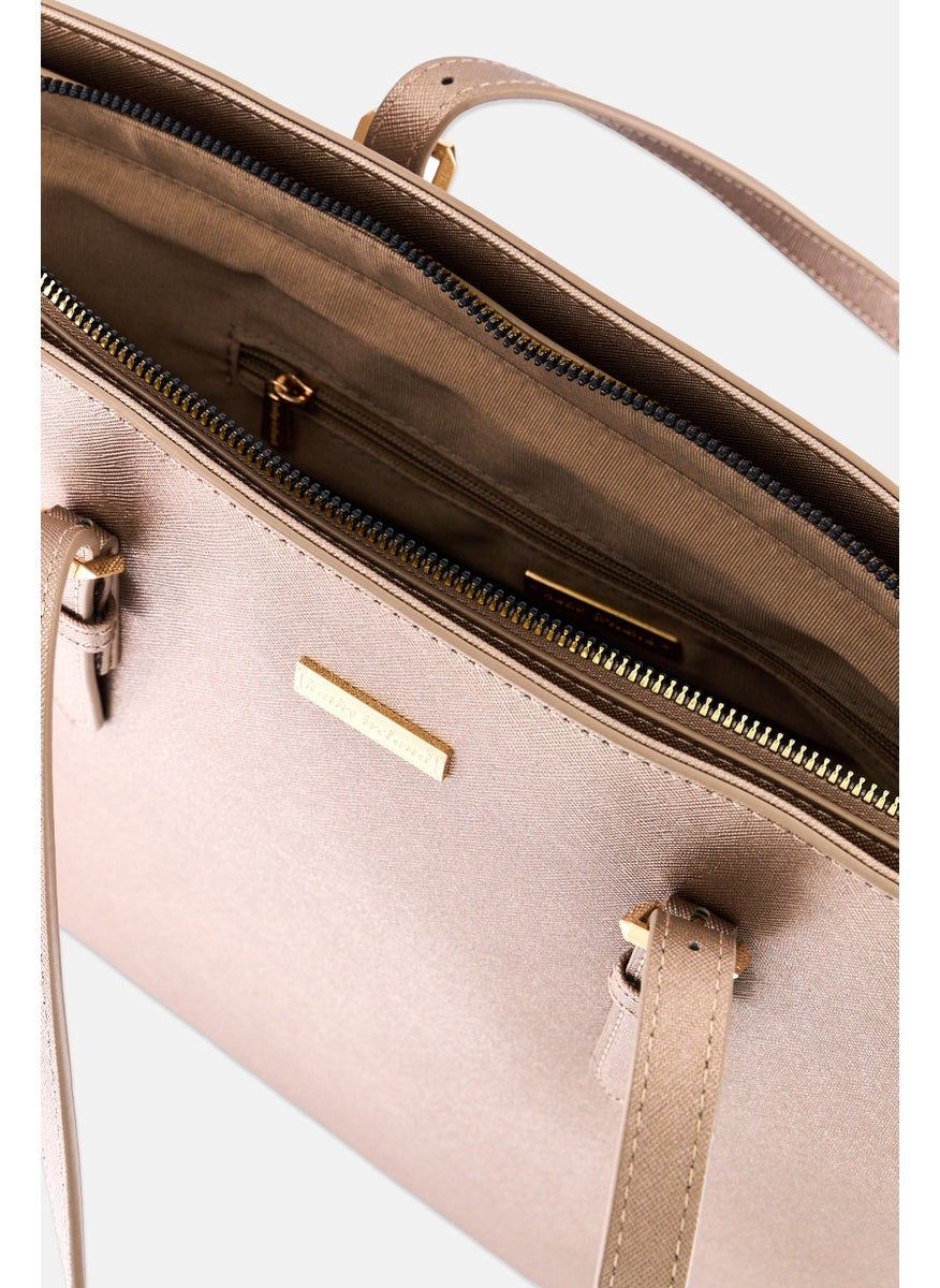 Kathy Ireland Women Brand  Logo Handbag, Bronze  - Image 3