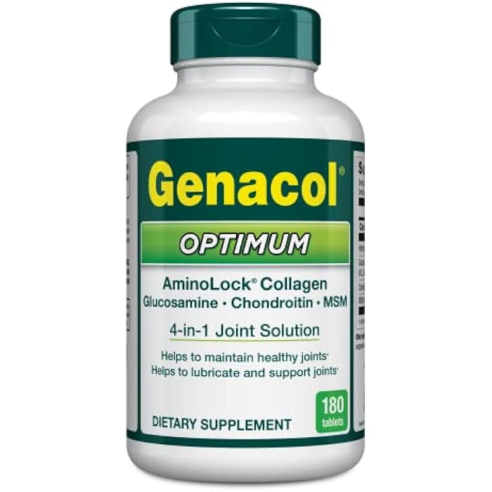 Genacol Optimum – Glucosamine, Chondroitin, MSM & Ultra-Hydrolyzed Collagen Joint Supplement, Complete Formula for Joints and Cartilage, 180 Tablets (60-Day Supply) - Image 1