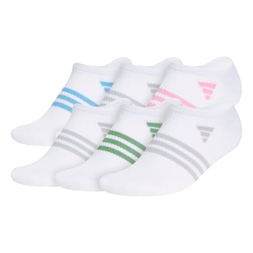 Adidas Superlite 3.0 No Show Athletic Socks (6-Pair) low-profile fit with targeted padding and arch compression - Image 1