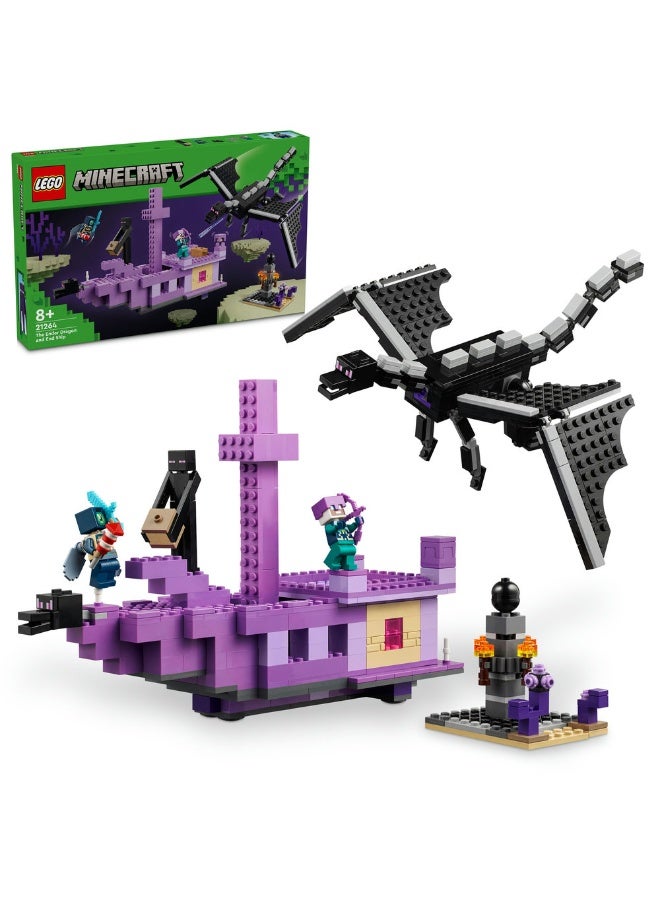 LEGO Minecraft The Ender Dragon and End Ship Toy Set 21264 (Age 8+, 657 Pieces) - Image 1