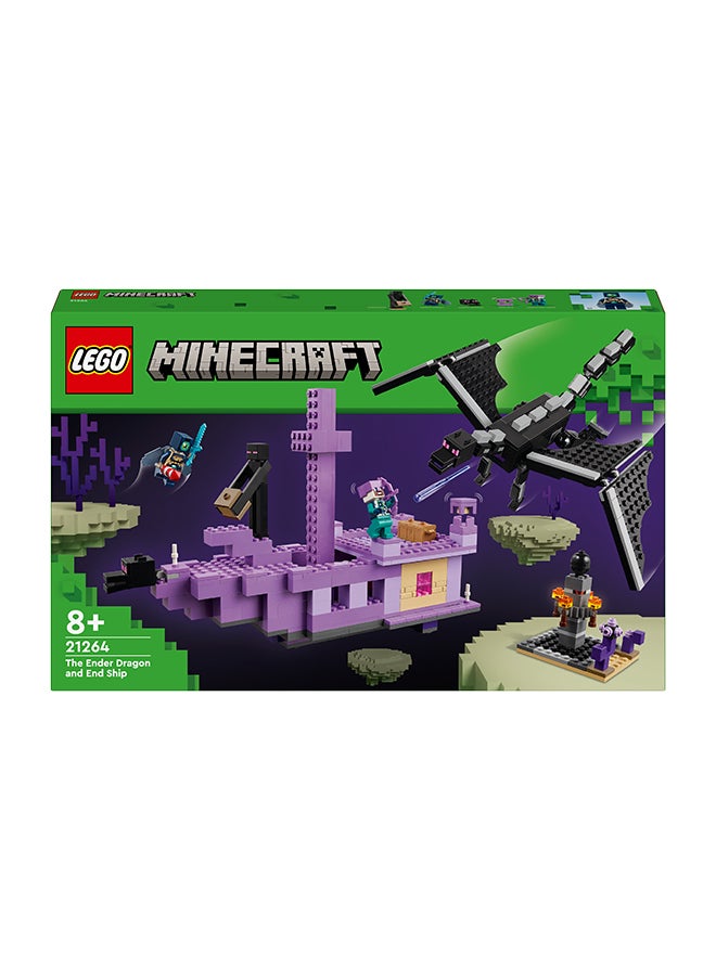 LEGO Minecraft The Ender Dragon And End Ship Adventure Toy And Exploration Set, Video-Game Building Set, Explorer Action Playset For Kids, Gift For Boys And Girls Aged 8 Plus 21264 (657 Pieces)  - Image 2