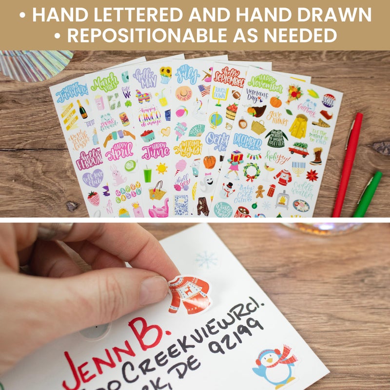 bloom daily planners New Holiday Seasonal Planner Sticker Sheets - Seasonal Sticker Pack - Over 250 Stickers Per Pack! - Image 4