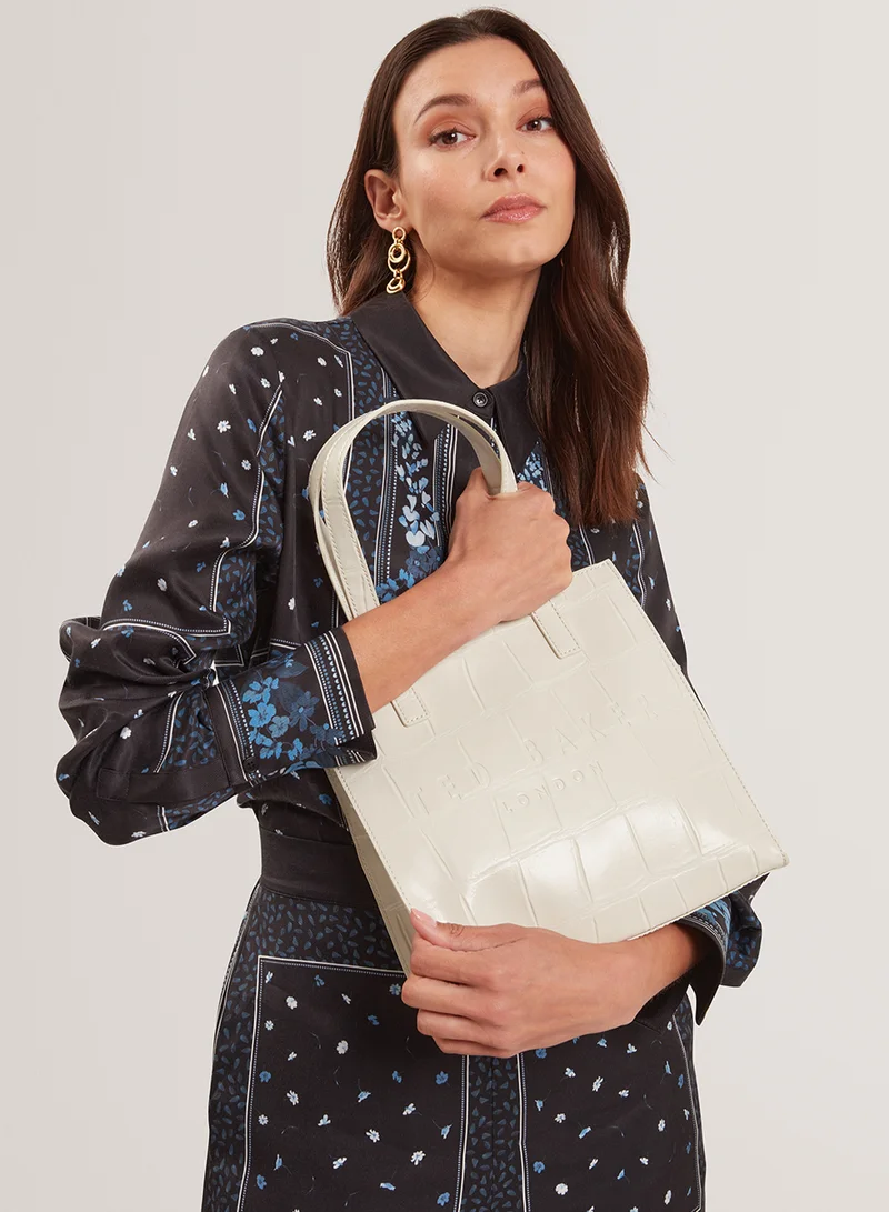 تيد بيكر Croc Effect Small Icon Tote
