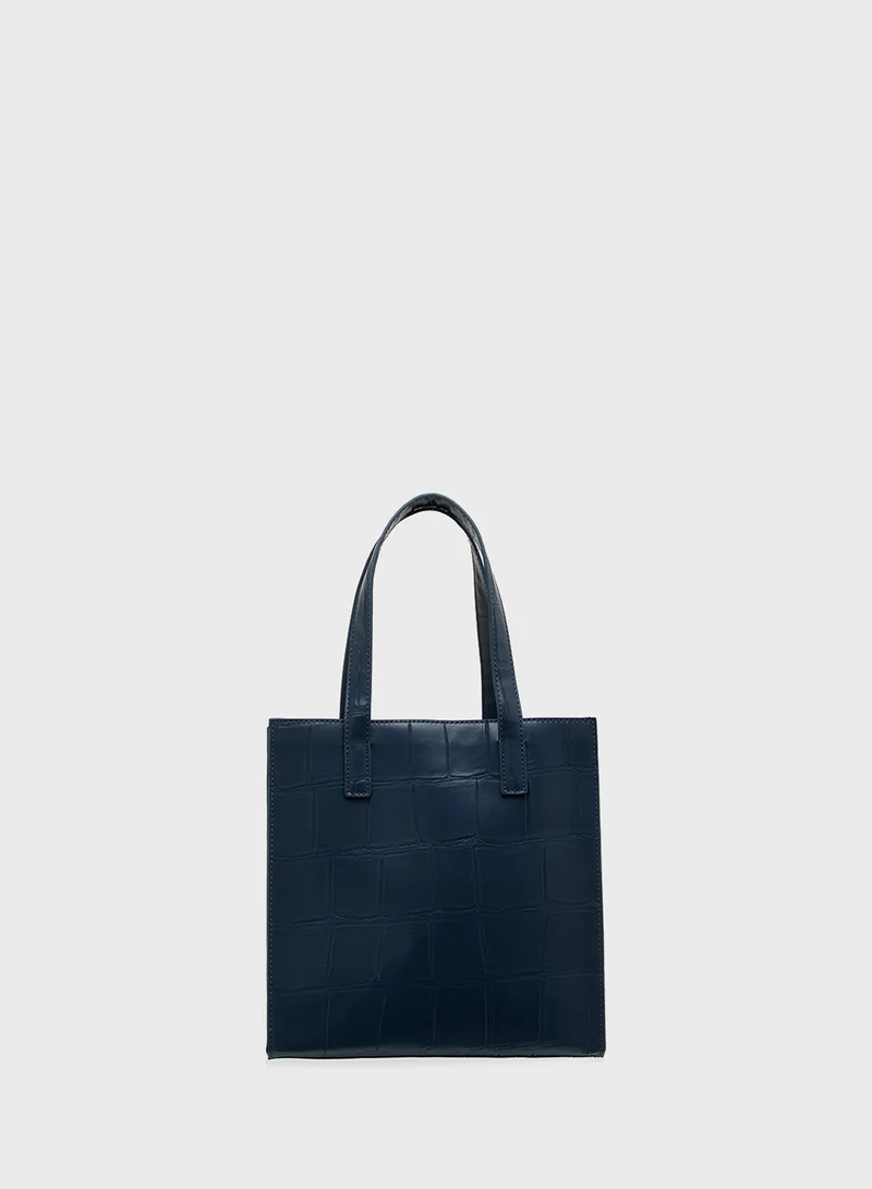 Ted Baker Croc Effect Small Icon Tote