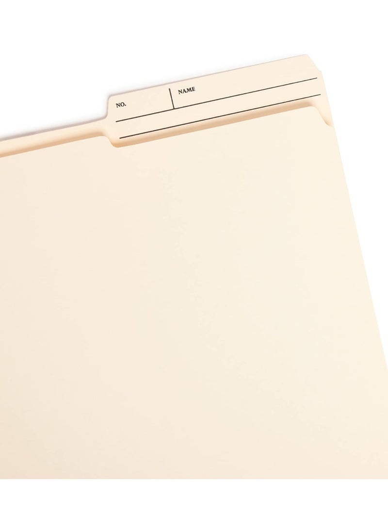 Smead Smead File Folders, Reinforced 2/5-Cut Right Position Printed Tab, Guide Height, Letter Size, Manila, 100 Per Box (10388)  - Image 3