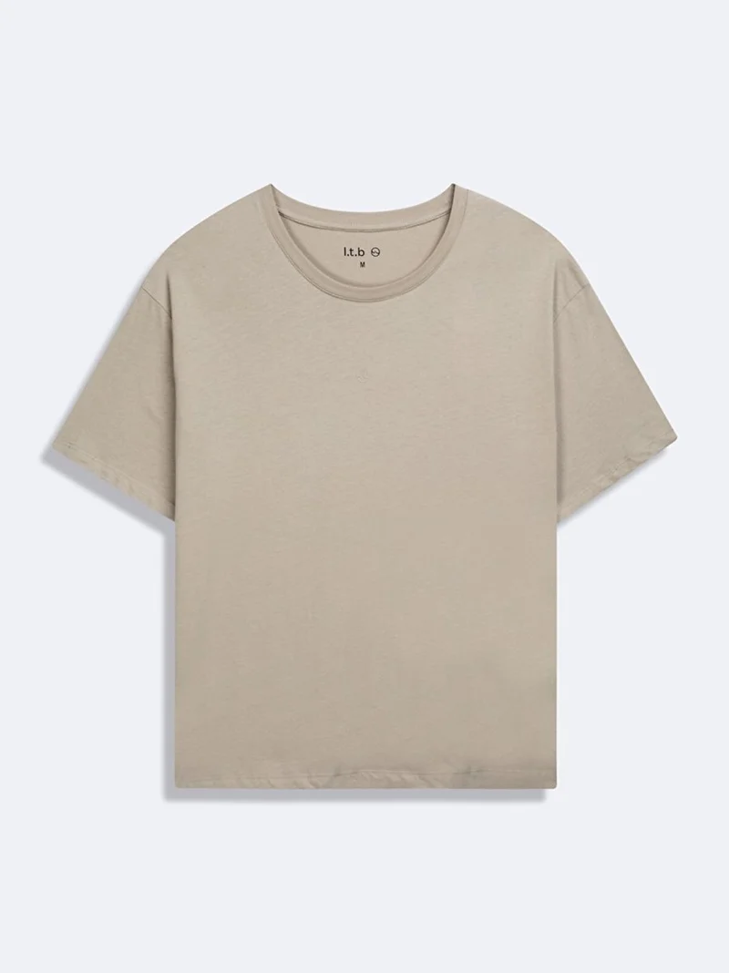 Short Sleeve Crew Neck Basic Green T-Shirt