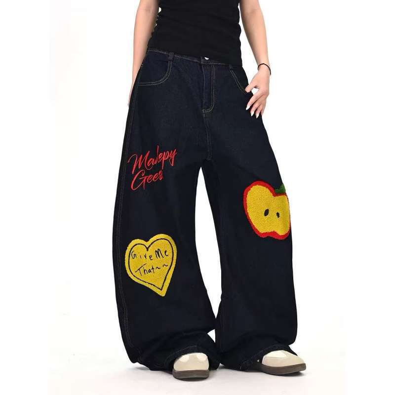 Unisex Classic Denim Jeans Loose Fit Daily Outdoor Wear - Image 2