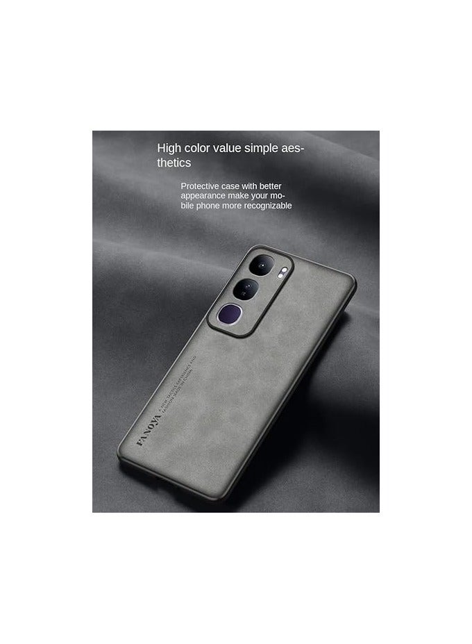 general Case Compatible with Vivo Y19s 4G Case, Skin-Friendly Leather Case Soft TPU Silicone Edges Anti-Fingerprint Anti-Drop Shockproof Protective Cover for vivo Y19s 4G - Image 2