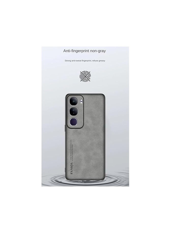 general Case Compatible with Vivo Y19s 4G Case, Skin-Friendly Leather Case Soft TPU Silicone Edges Anti-Fingerprint Anti-Drop Shockproof Protective Cover for vivo Y19s 4G - Image 3
