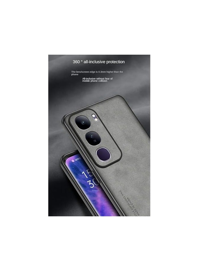 general Case Compatible with Vivo Y19s 4G Case, Skin-Friendly Leather Case Soft TPU Silicone Edges Anti-Fingerprint Anti-Drop Shockproof Protective Cover for vivo Y19s 4G - Image 5