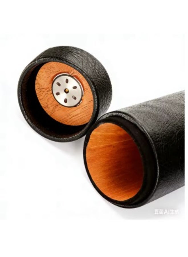 Luxury leather case for valuables – equipped with a hygrometer - Image 1