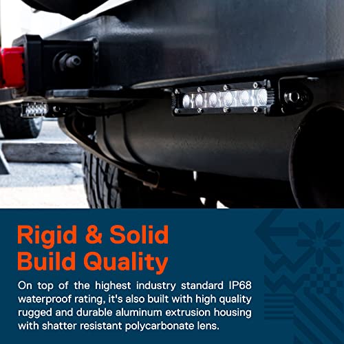 ONLINE LED STORE True Mods 2pc 7" Ultra-Slim Single Row Off Road LED Light Bar [1530lm] [18W] [IP68 Waterproof] [12V - 24V] Fog/Driving/Work Lights for Trucks ATV Cars - 60 Degrees Flood Light - Image 2