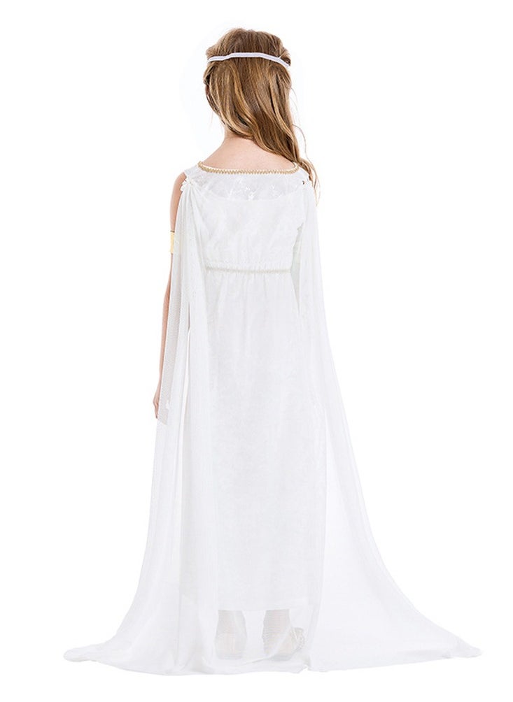 Al Aoyama Greek Costume for Kid Girls, Greek Queen Dress, Roman Toga Costume, party Costume for Children  - Image 5