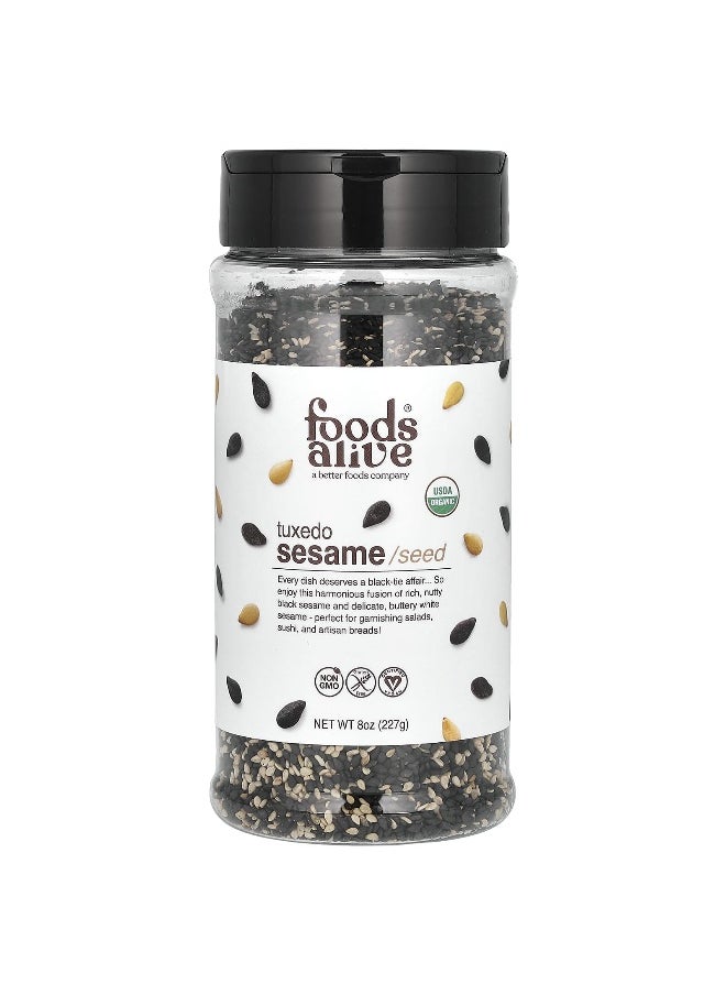 Foods Alive Foods Alive, Organic Tuxedo Sesame Seed Shaker Jar, 8 oz (227 g)  - Image 1