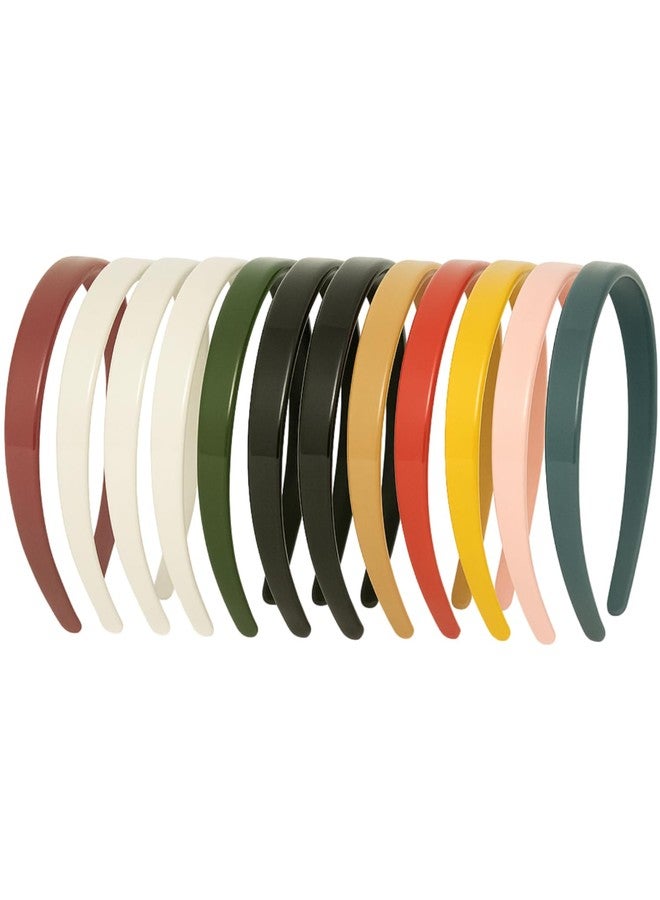 BellaStella Plastic Headbands with Teeth - Pack of 12 Glossy Hair Bands for Women, Girls, Teens & Kids - 2.5cm Wide Durable, Lightweight, Non-Slip Hair Accessories - Image 1