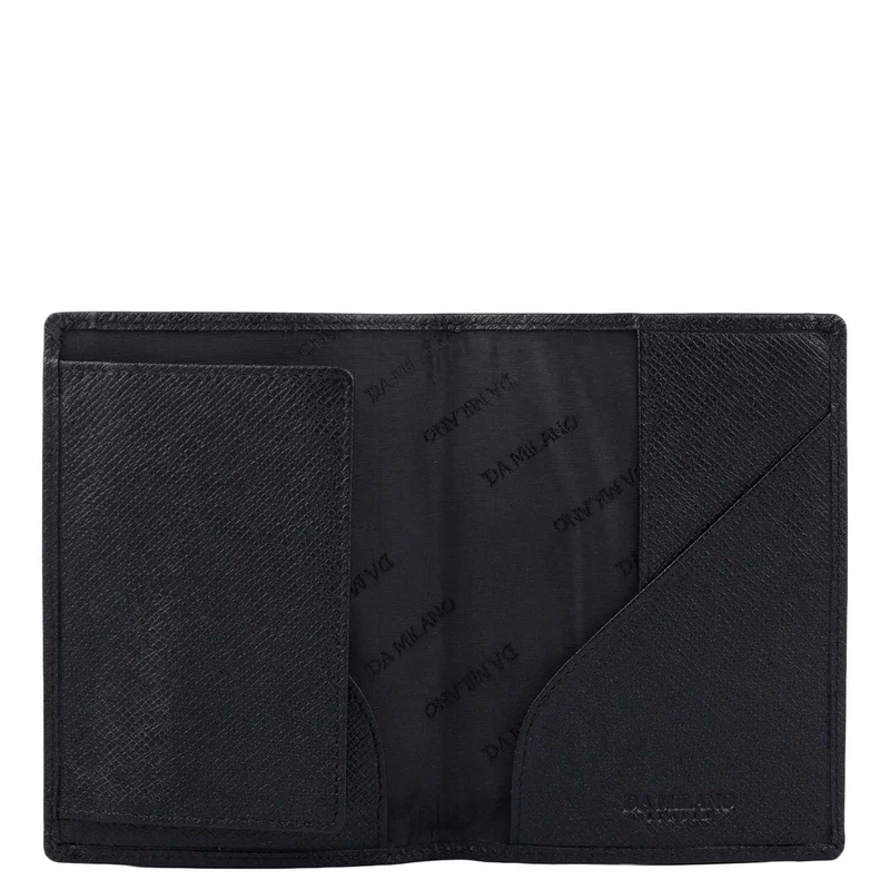 Da Milano black Croco Leather Passport Case - Black  | Best Price UAE