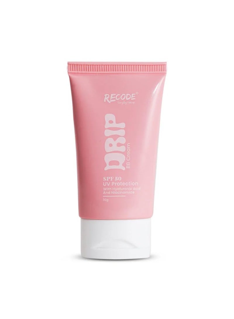 إعادة ترميز ريكود "فور أول سكين" (For All Skin) - كريم بي بي "دريب" (Drip) - درجة 02 (متوسطة) - عامل حماية SPF 50 - مكياج يومي - 30 جم - Image 3