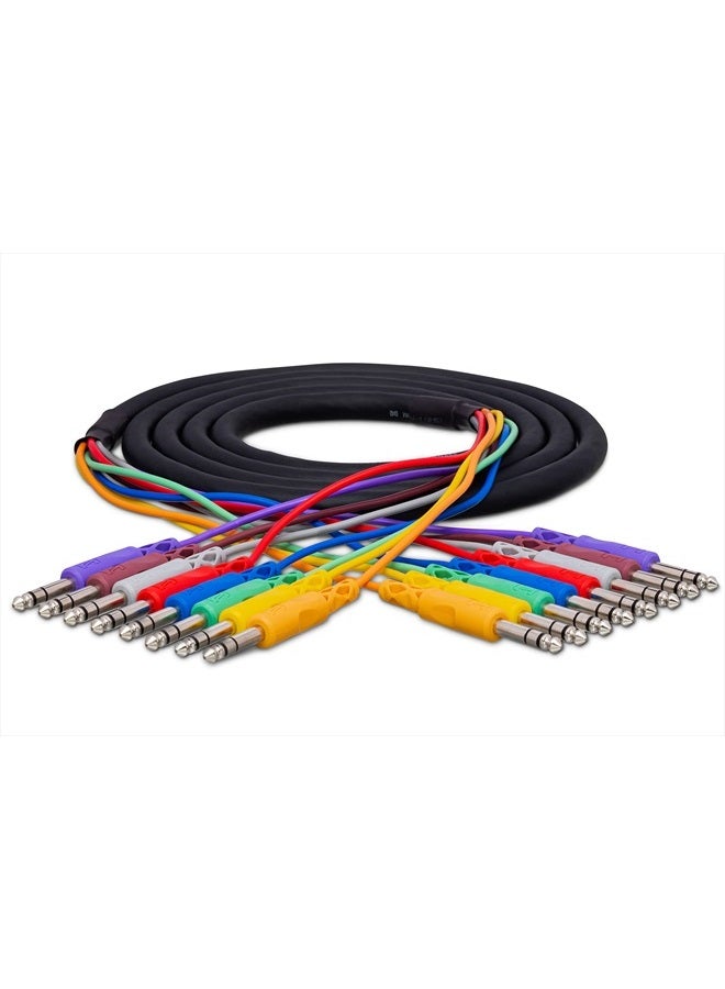 Hosa CSS-803 Balanced Snake, 1/4 in TRS to Same, 3 m - Image 1