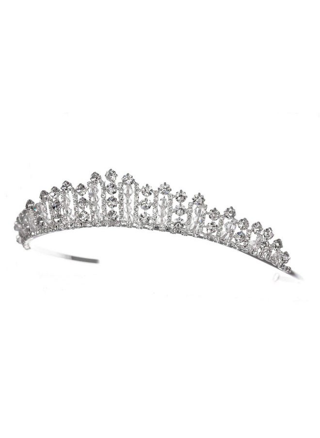 SAMKY Wedding Bridal Headpiece Rhinestone Tiara Crown Crystal Hair Accessories For Bride  - Image 2