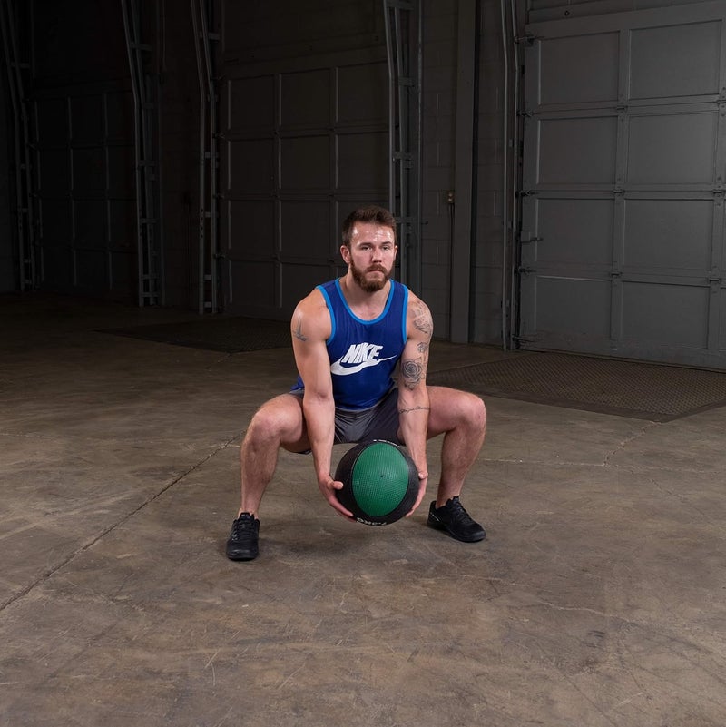 Body Solid Rubber Medicine Ball - Superior Grip, Textured Surface, Adjustable Air Pressure Fitness Balls - Ideal for Cardio and Core Exercise in Home & Gym Workouts - Image 2