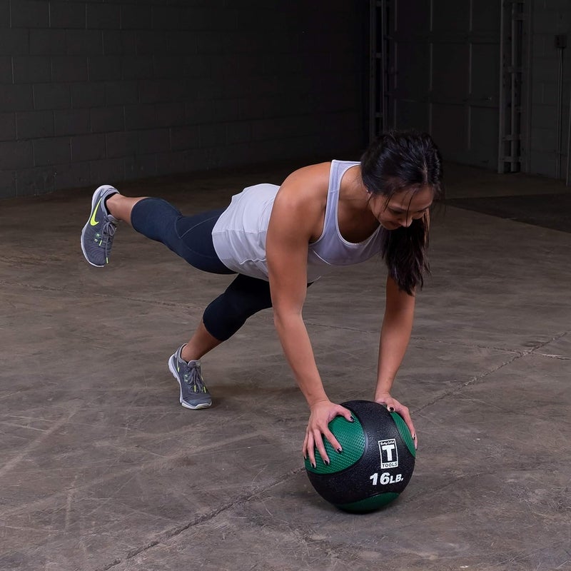 Body Solid Rubber Medicine Ball - Superior Grip, Textured Surface, Adjustable Air Pressure Fitness Balls - Ideal for Cardio and Core Exercise in Home & Gym Workouts - Image 4